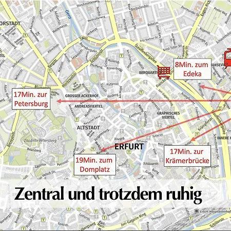 Grosszuegige 3r Altbau Mit 2sz, Wz, Smart-tv, Nobilia Kueche, Ruhige Zentrale Lage - Nur Ein Kurzer Spaziergang In Altstadt Und Zur Kraemerbruecke - Kostenlose Parkplaetze In Den Umliegenden Strassen - Ausgewaehlte Empfehlungen Fuer I Erfurt
