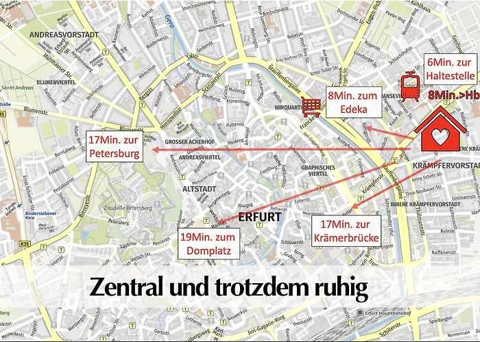Grosszuegige 3r Altbau Mit 2sz, Wz, Smart-tv, Nobilia Kueche, Ruhige Zentrale Lage - Nur Ein Kurzer Spaziergang In Altstadt Und Zur Kraemerbruecke - Kostenlose Parkplaetze In Den Umliegenden Strassen - Ausgewaehlte Empfehlungen Fuer I Erfurt